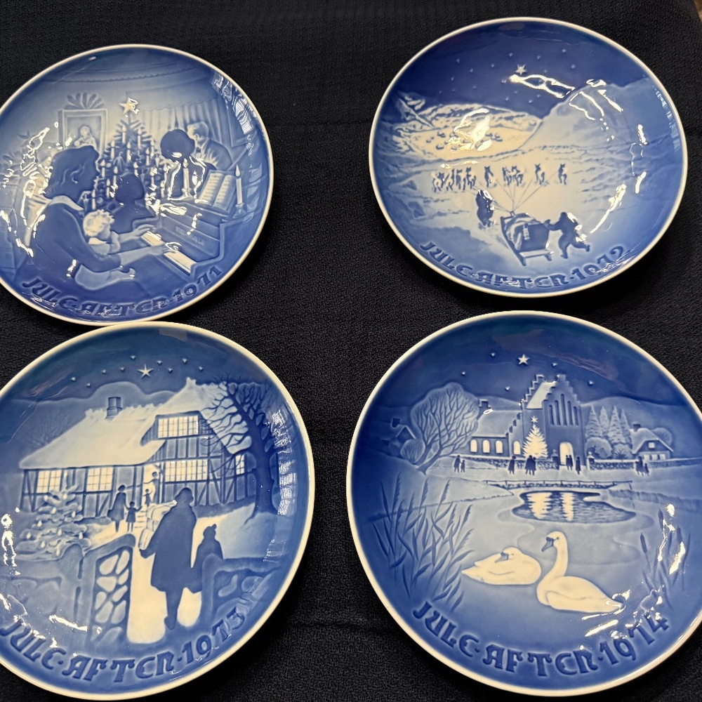 Bing & Grondahl Christmas Plate Bundle '71, '72, '73 & '74
